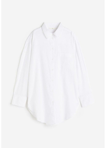 Жіноча об'ємна сорочка з лляної суміші Н&М (57074) М Біла H&M (293275243)