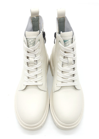 Осенние женские ботинки белые кожаные l-11-11 24 см (р) Lonza
