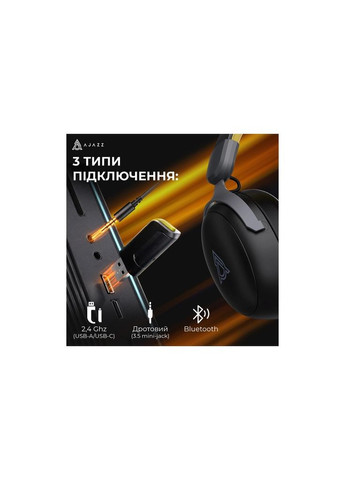 Наушники AHM08 MAX 3-Mode (ek06705) Ajazz AHM08 MAX 3-Mode Black (392043956)