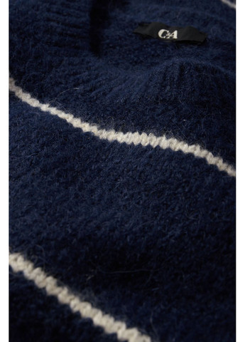 Темно-синій демісезонний светр з вовною та альпакою C&A