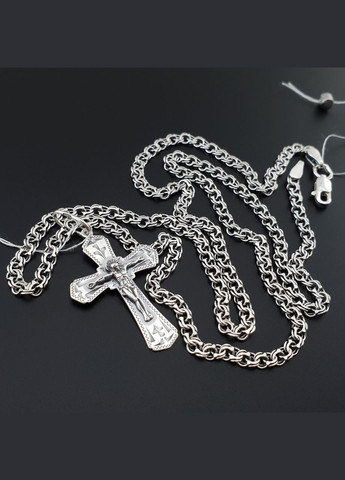 Комплект! Срібний ланцюжок з хрестиком. Чоловічий кулон і ланцюг зі срібла 925 ZLATO (277979720)