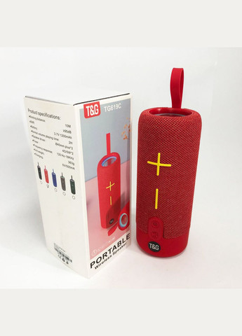 Портативная Bluetooth колонка TG619C FM-радио USB/TF с ремешком, громкая блютузная колонка. Цвет: корасный No Brand (359475290)