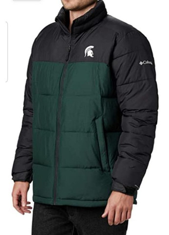Зеленая мужская зимняя куртка men's collegiate pike lake jacket Columbia
