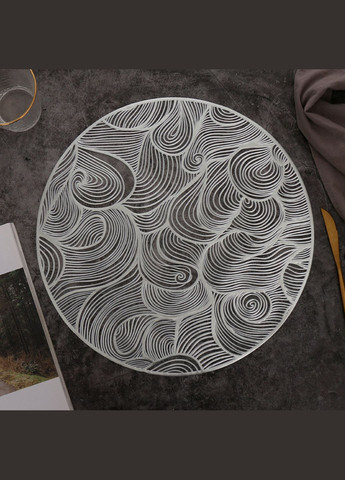 Серветка сервірувальна 5457 38 см срібляста No Brand (364502266)