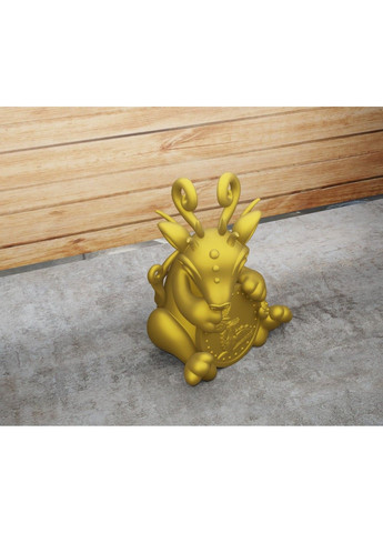 Статуетка дракона з монетою - символ 2024 року. ЗаСвіт (280940666)