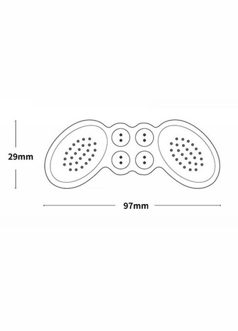Зручні силіконові вкладиші метелика для наклеювання на задник взуття від мозолів 3мм No Brand (314872874)