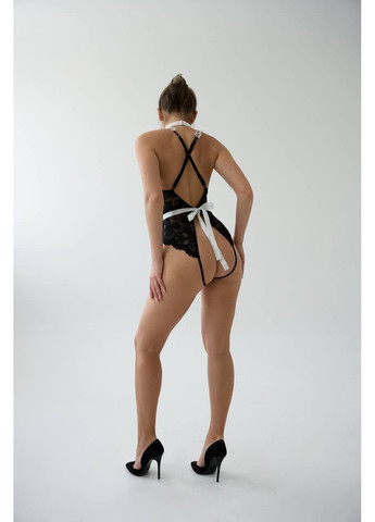 Боди "Французская горничная" / Эротическое кружевное боди с передником / Костюм горничной No Brand (365550229)