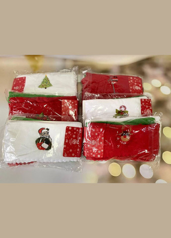 Набір серветок з мікрофібри 6 шт Ганчірки для прибирання Новорічний Malloory Home (306554357)