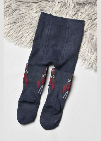 Колготи дитячі махрові для хлопчика темно-синього кольору з малюнком Let's Shop (304971693)