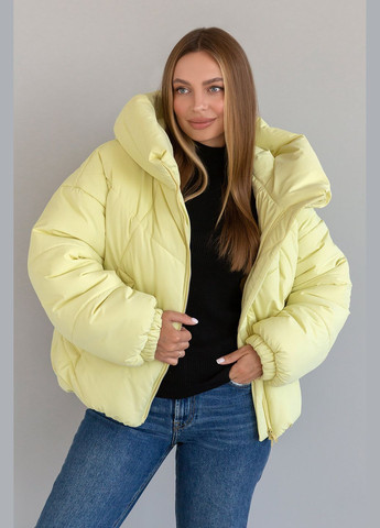 Жовта зимня куртка зимова жіноча "селін" MioRichi