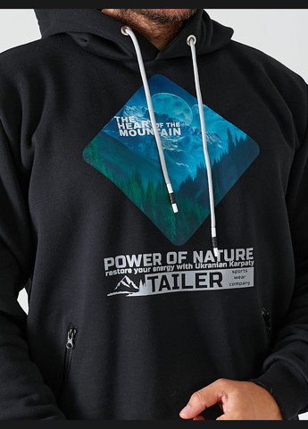 Чоловічий утеплений трикотажний костюм із капюшоном та принтом гір Tailer (317243861)