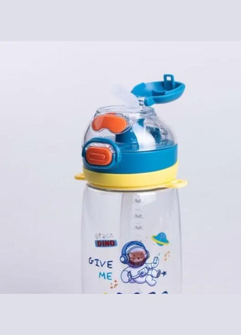 Детская бутылка для напитков HP-14-45BL с трубочкой и ремешком 550 мл Синий Yiwu (341302952)