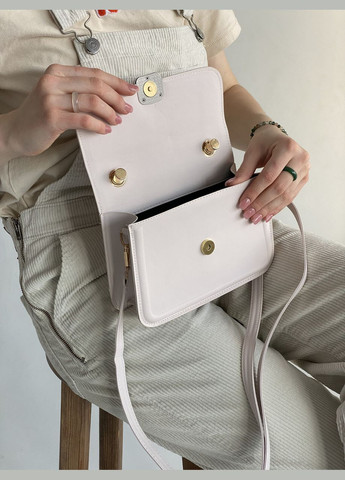 Женская сумка 8747 кросс-боди на ремешке через плечо белая No Brand (292631186)