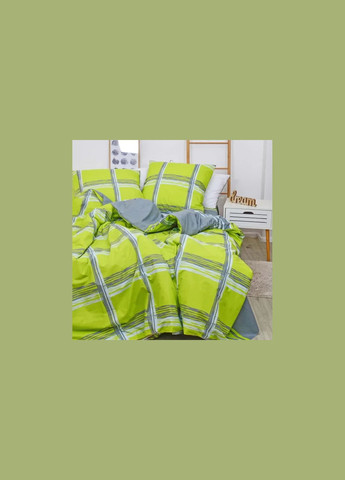 Постільна білизна Isleep ранфорс з простирадлом на гумці (180*200) - 19021 євро Viluta (339042143)