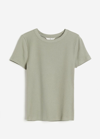Хаки (оливковая) летняя футболка H&M