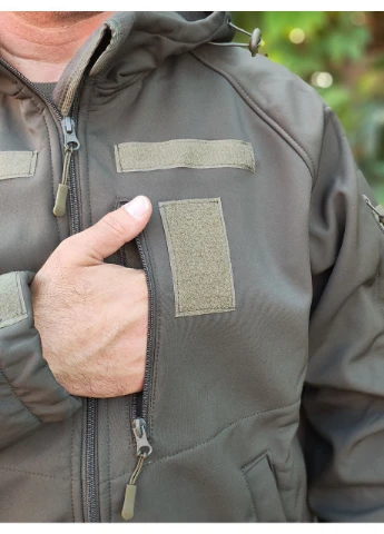 Оливкова куртка тактична softshell утеплена олива s / куртка військова софтшелл No Brand