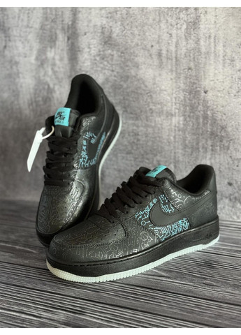 Чорні Осінні кросівки чоловічі nike air force 1 07 low gs space jam найк аір форс 1 преміум No Brand