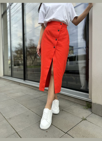 Оранжевая юбка popluzhnaya