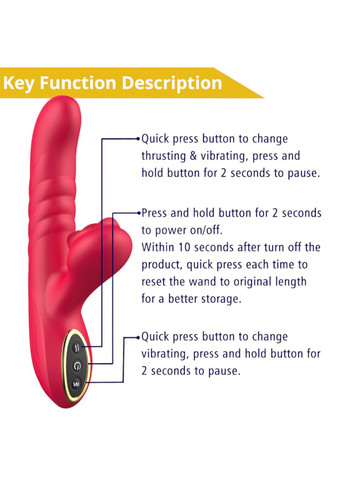 Вибратор кролик с возвратно-поступательными движениями Sweet Play "A2" Erospace No Brand (307073333)