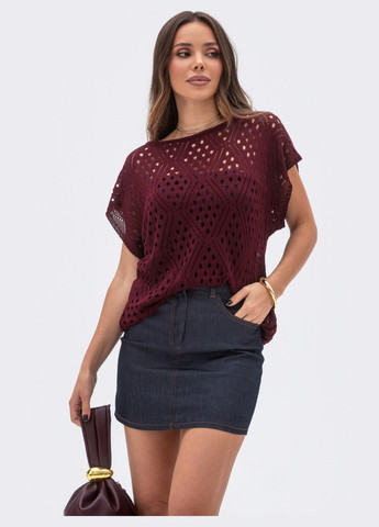 в'язана футболка червоного кольору з перфорацією Dressa - (330528406)