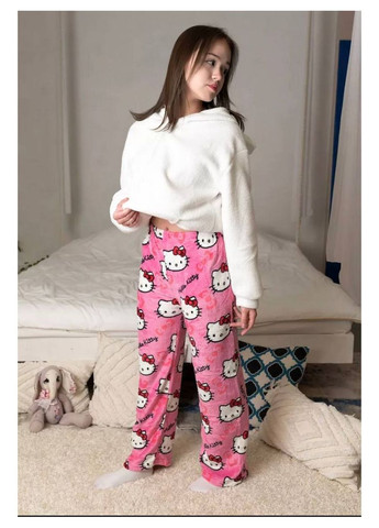 Розовая всесезон пижамные брюки женские размер m (10161) Hello Kitty