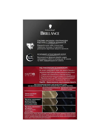 Фарба для волосся 891 Синяво-чорний, 143,7 мл Brillance 2025003 (366529803)