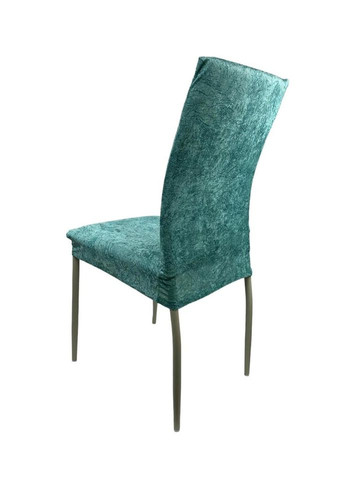 Чохол на стілець універсальний Evibu Туреччина Велюр текстурний бірюзовий 50708 No Brand (302506850)