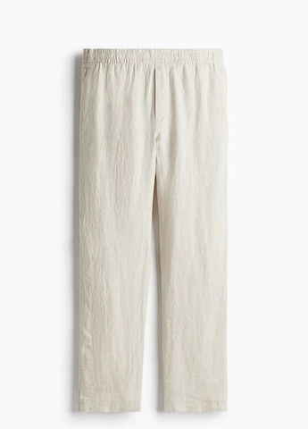 Светло-бежевые кэжуал демисезонные брюки H&M