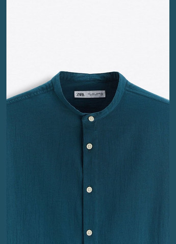 Темно-синяя кэжуал рубашка Zara