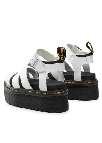 Белые босоножки Dr. Martens с ремешком