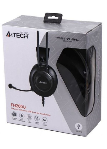 Навушники Fstyler FH200U, Grey, мікрофон, USB, накладні, кабель 2 м A4Tech (314775662)