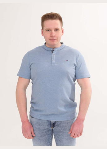 Поло чоловіче блакитне пряме воріт стійка MCS Пряма (292785502)