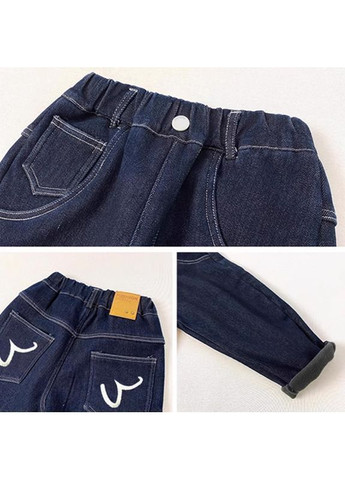 Темно-синие широкие джинсы для мальчика, стиль оверсайз. China