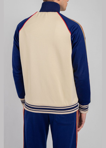 Бежевая спортивная кофта с вышитым логотипом Gucci (339102930)