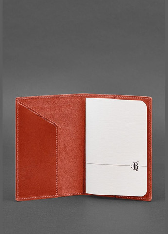 Кожаный переплет для паспорта коралловая с украинским гербом (A-026778) BlankNote (329186864)