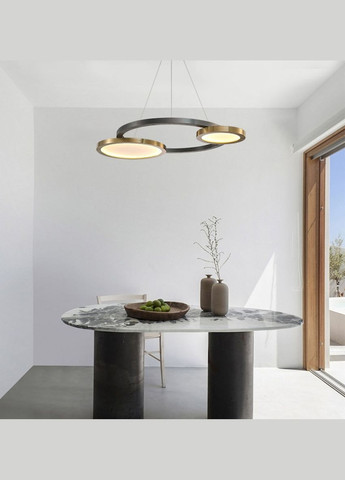 Люстра світлодіодна підвісна LED світильник для квартири на стелю лед 26748 Чорний 35-150х55х80 см. Sunnysky (364761329)