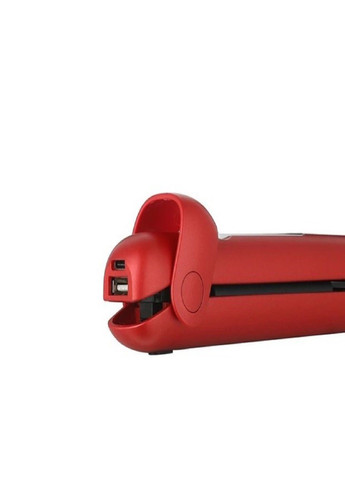 Бездротова плойка випрямляч з керамічним покриттям V-585 щипці для волосся з акумулятором червоний VGR (302243350)