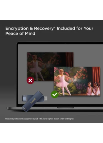 USB флеш накопитель 128GB Phone Drive для iPhone Metallic Sky Lightning/Type-C U (SDIXD0N-128G-GN6NE) SanDisk (367078167)