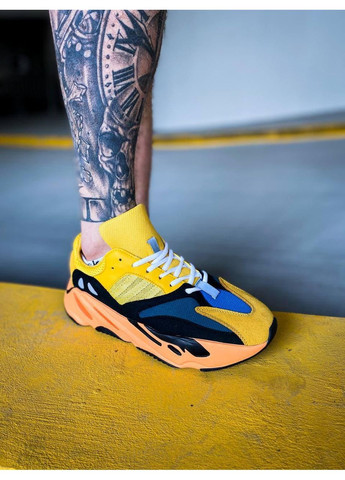 Чорні Осінні кросівки чоловічі adidas yeezy boost 700 v1 sun адідас ізі буст No Brand