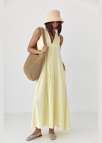 Лайм женское платье с v-образным вырезом Lurex