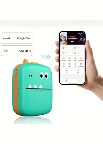 Детский мини-принтер в виде дракончика A8-KL Green No Brand (326800852)