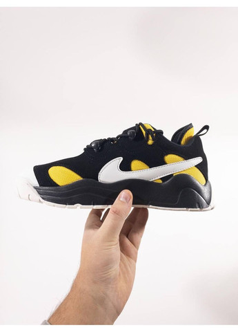 Черные демисезонные кроссовки мужские nike air barrage black yellow найк аир форс 1 премиум No Brand