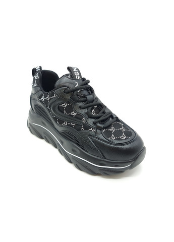 Чорні всесезонні жіночі кросівки чорні шкіряні l-10-4 23,5 см (р) Lonza