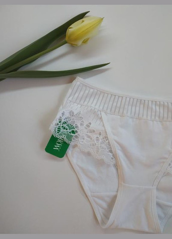 Женские белые хлопковые трусики eco-lu волбар размер Wolbar (369612918)
