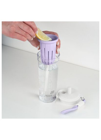 Пляшка для води (K25-1219-2) Kite 650 мл, біло-ліловий (370019251)