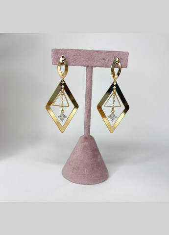 Сережки позолота Xuping Ювелірна біжутерія Сережки-підвіски Золотистий 64 мм S15268 Xuping Jewelry (328943384)