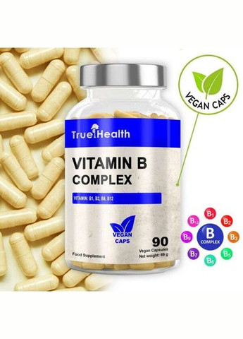 Комплекс вітамінів групи B Vitamin B Complex, 60 капсул True Health (324102336)