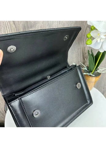 Мини-сумочка YSL с цепочкой и никелевой фурнитурой (KS_1254ЧН) No Brand (383879392)