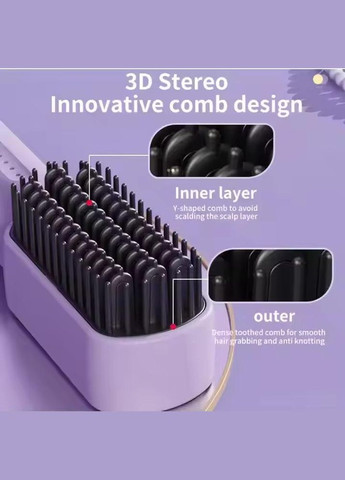 Випрямляч-розчіска для волосся портативний на акумуляторі WX98 Cool (316001445)