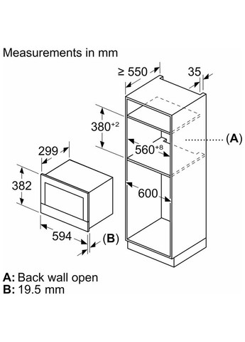Вбудована мікрохвильова піч BFL7221B1 Bosch (316578636)